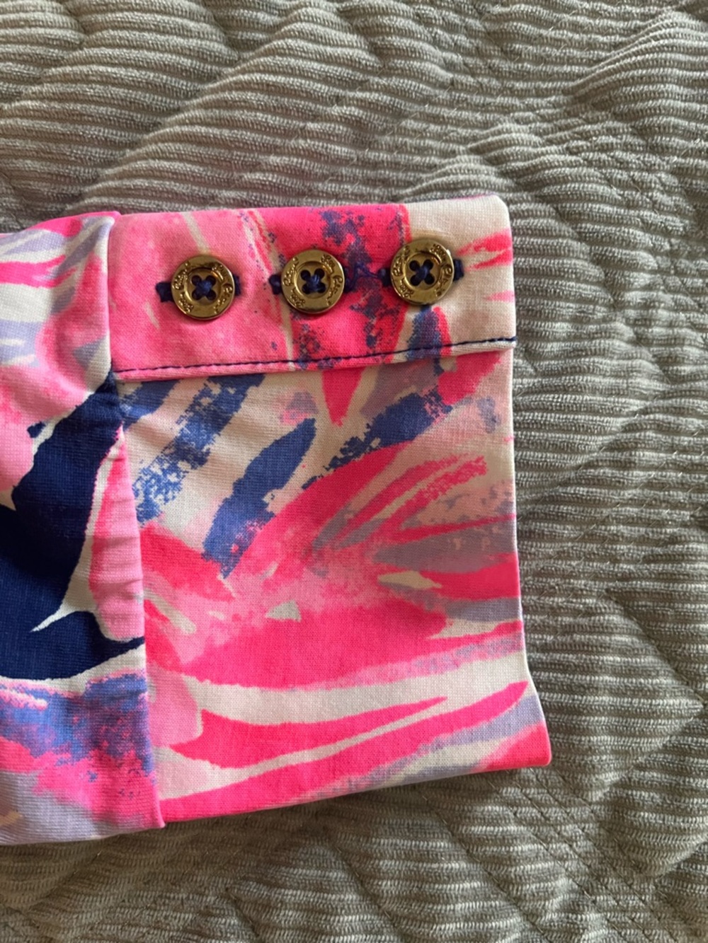 Lilly Pulitzer Pink, Navy & Lavender Abstract Floral Tunic - Picture 4 of 4